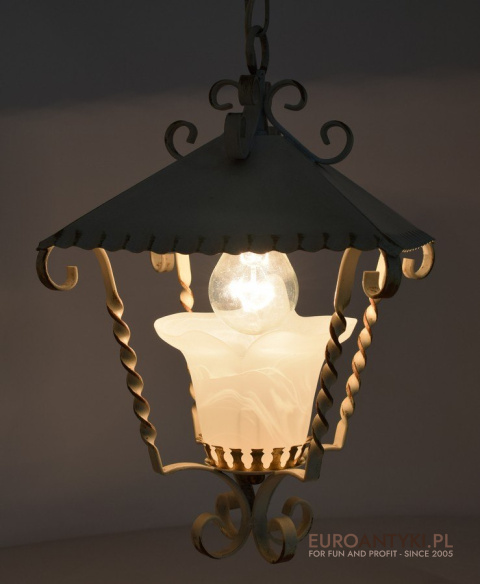 Kuta lampa do ganku sufitowa w kremowym kolorze lampy rustykalne retro vintage