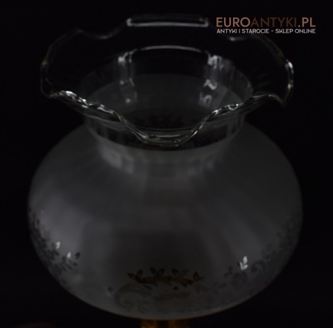 Pałacowa lampka na stolik porcelanowa lampa koncert dworski antyk