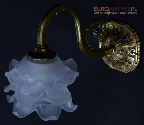 Rasowe kinkiety secesyjne antyki z epoki lampki ścienne muzealne do salonu