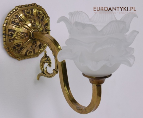 Rasowe kinkiety secesyjne antyki z epoki lampki ścienne muzealne do salonu