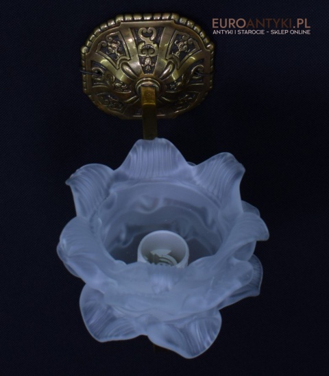 Rasowe kinkiety secesyjne antyki z epoki lampki ścienne muzealne do salonu