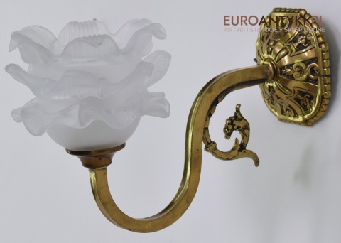 Rasowe kinkiety secesyjne antyki z epoki lampki ścienne muzealne do salonu