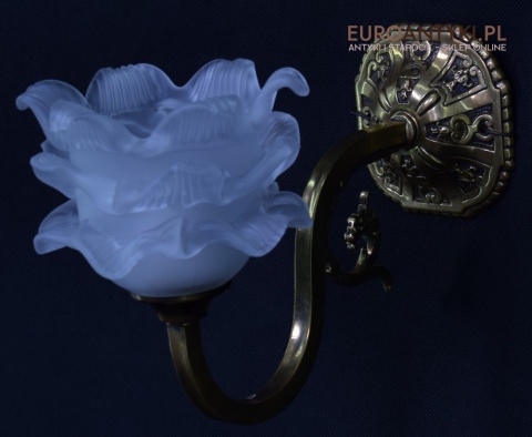 Rasowe kinkiety secesyjne antyki z epoki lampki ścienne muzealne do salonu