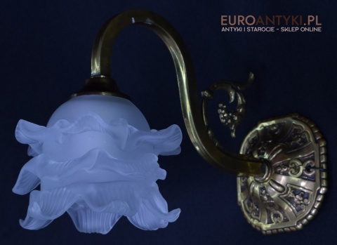 Rasowe kinkiety secesyjne antyki z epoki lampki ścienne muzealne do salonu