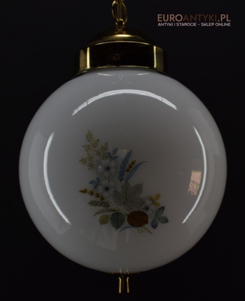 Szklana kula zwis lampa do ganku holu wiatrołapu oświetlenie retro vintage