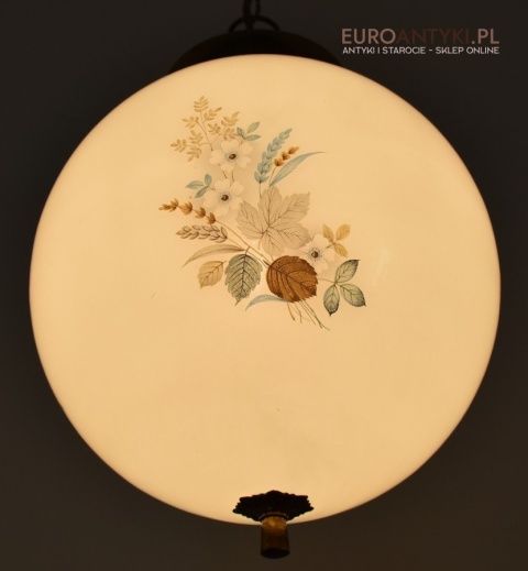 Szklana kula zwis lampa do ganku holu wiatrołapu oświetlenie retro vintage