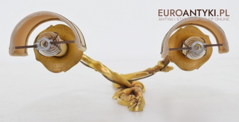 2 rokokowe kinkiety pałacowe lampki ścienne pozłacane antyki vintage retro do stylowych wnętrz