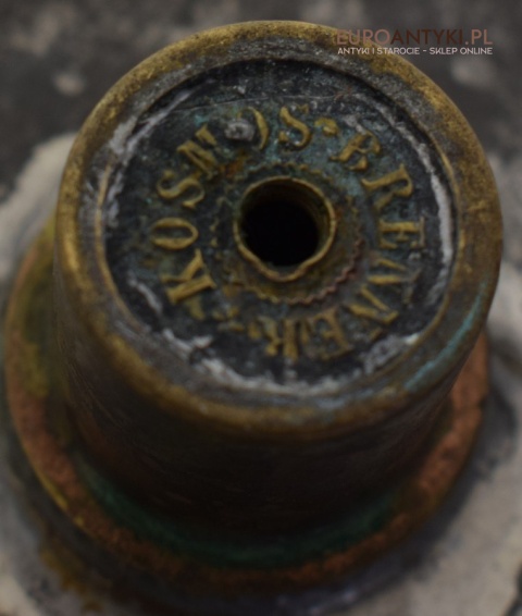 Antyczny lampion z witrażem lampka z lat 1900 muzealny okaz dekoracja vintage do domu