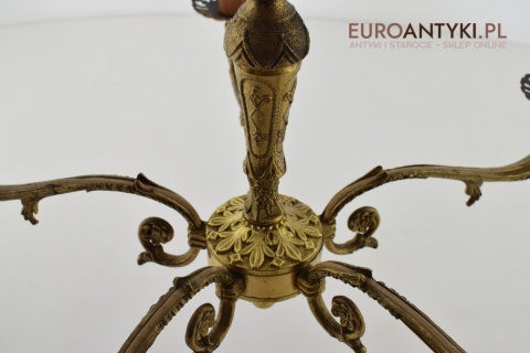 Austriacki żyrandol salonowy mosiężna lampa wisząca do luksusowego pokoju antyk