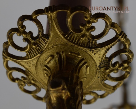 Austriacki żyrandol salonowy mosiężna lampa wisząca do luksusowego pokoju antyk