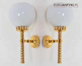 Łazienkowe kinkiety stylowe lampki ścienne pozłacane retro vintage oświetlenie ekskluzywne