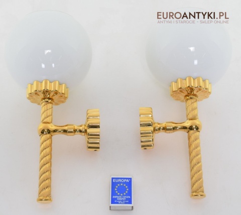 Łazienkowe kinkiety stylowe lampki ścienne pozłacane retro vintage oświetlenie ekskluzywne