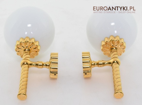 pozłacane kinkiety do łazienki