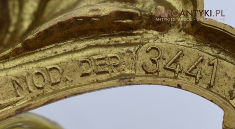 Pozłacane kinkiety barokowe rokokowe antyki ekskluzywne oświetlenie pałacowe