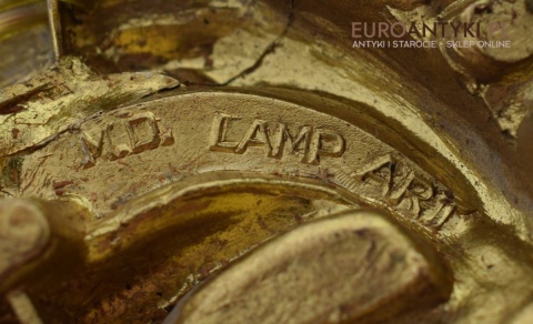 Pozłacane kinkiety barokowe rokokowe antyki ekskluzywne oświetlenie pałacowe