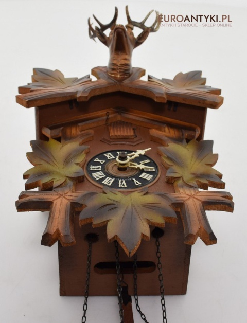 Zegar z Kukułką szwarcwald Engstler Wagowy 8-dniowy MADE IN WEST GERMANY - HUBERT HERR - TRIBERG