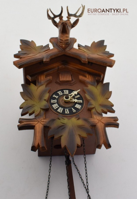 Zegar z Kukułką szwarcwald Engstler Wagowy 8-dniowy MADE IN WEST GERMANY - HUBERT HERR - TRIBERG