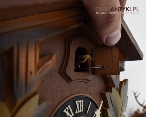 Zegar z Kukułką szwarcwald Engstler Wagowy 8-dniowy MADE IN WEST GERMANY - HUBERT HERR - TRIBERG