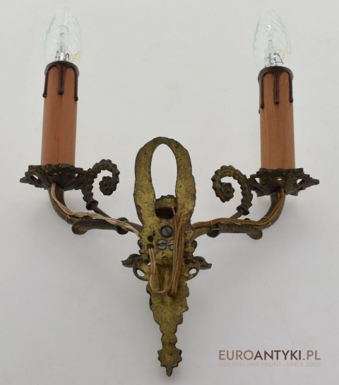 2 rasowe kinkiety secesyjne z epoki Art Nouveau Jugendstil lampki na ścianę zabytkowe muzealne