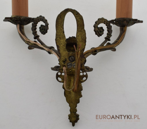 2 rasowe kinkiety secesyjne z epoki Art Nouveau Jugendstil lampki na ścianę zabytkowe muzealne