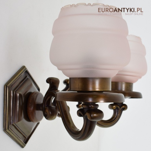 retro kinkiet z kloszami