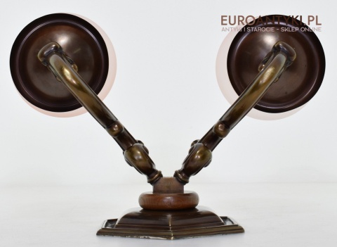 XL Duże kinkiety do dworku, gabinetu. Lampy ścienne z różowymi kloszami, oświetlenie Chesterfield.