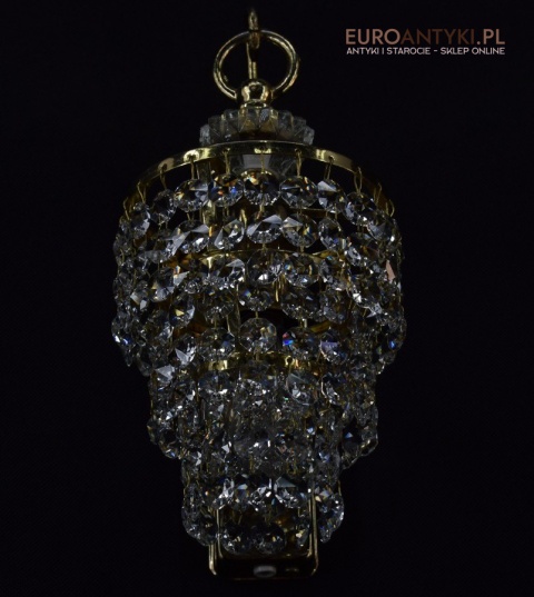 Antyk retro kinkiet kryształowy lampa ścienna z kryształami oświetlenie zabytkowe