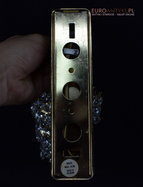 Antyk retro kinkiet kryształowy lampa ścienna z kryształami oświetlenie zabytkowe