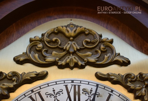 Antyk. Stary zegar HERMLE wiszący ścienny 3 obicążniki. Wybija piękną melodie co 15 minut