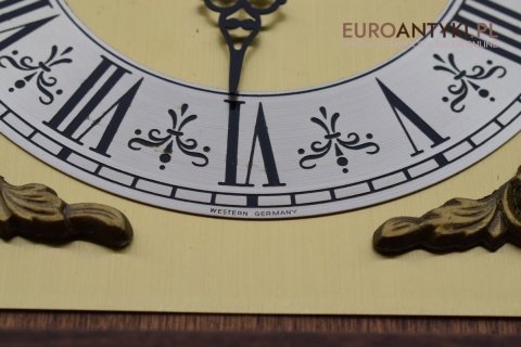 Antyk. Stary zegar HERMLE wiszący ścienny 3 obicążniki. Wybija piękną melodie co 15 minut