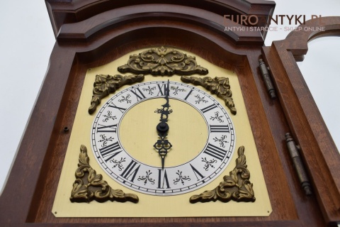 Antyk. Stary zegar HERMLE wiszący ścienny 3 obicążniki. Wybija piękną melodie co 15 minut