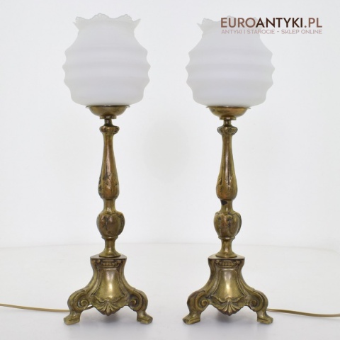 2 pałacowe lampy stołowe