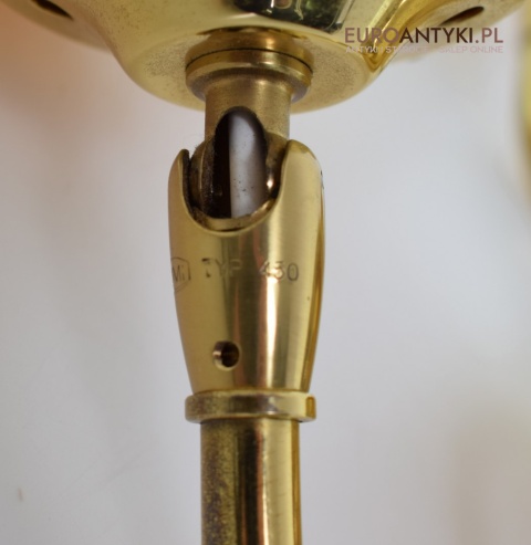 Retro kinkiety skandynawskie lampy ścienne mosiężne z miodowymi kloszami