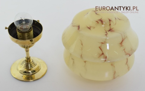 Oświetlenie Art Deco lampa sufitowa marmurkowe szkło. Retro lampy do domu.