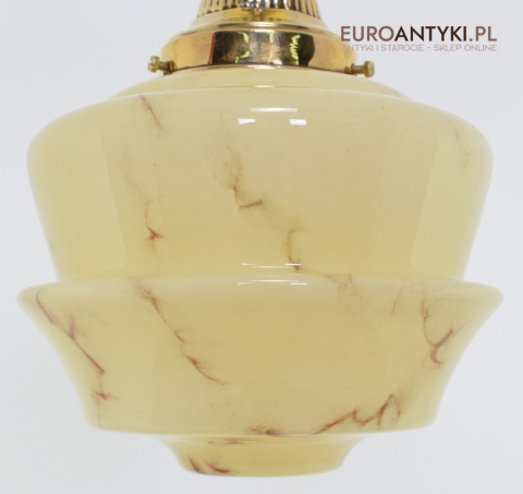 Oświetlenie Art Deco lampa sufitowa marmurkowe szkło. Retro lampy do domu.