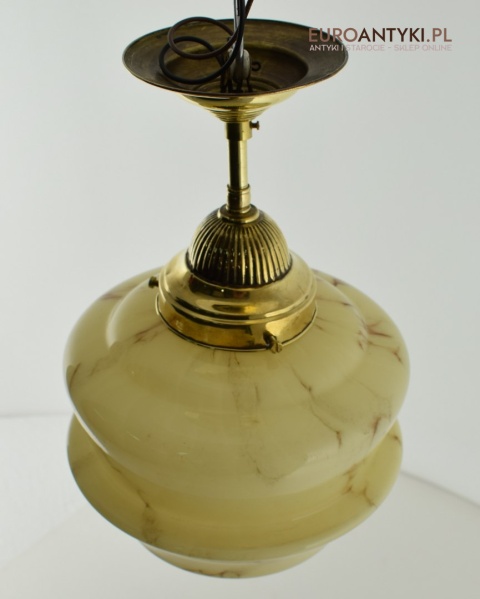 Oświetlenie Art Deco lampa sufitowa marmurkowe szkło. Retro lampy do domu.