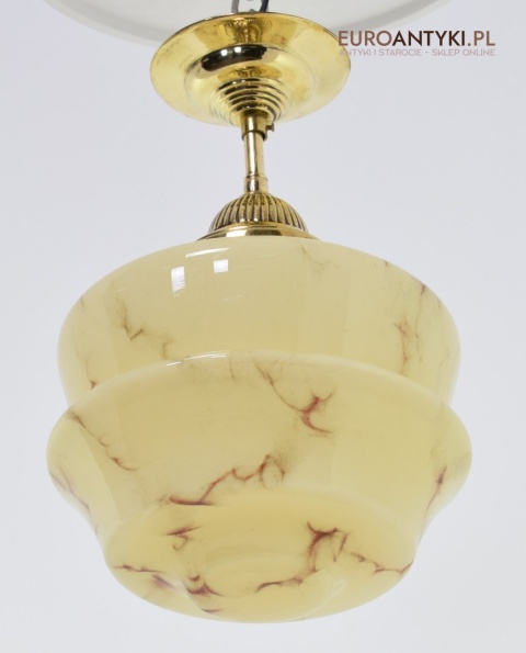 Oświetlenie Art Deco lampa sufitowa marmurkowe szkło. Retro lampy do domu.