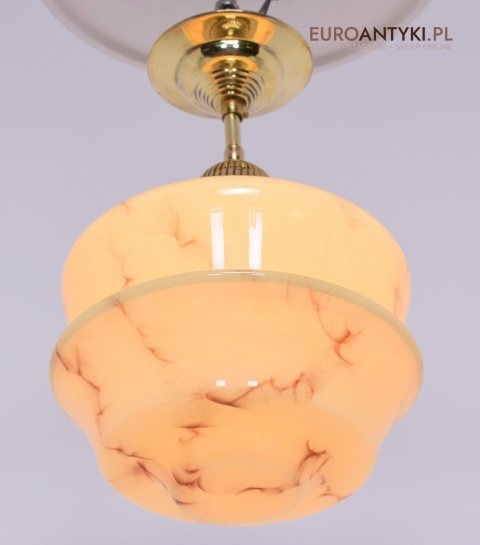 Oświetlenie Art Deco lampa sufitowa marmurkowe szkło. Retro lampy do domu.