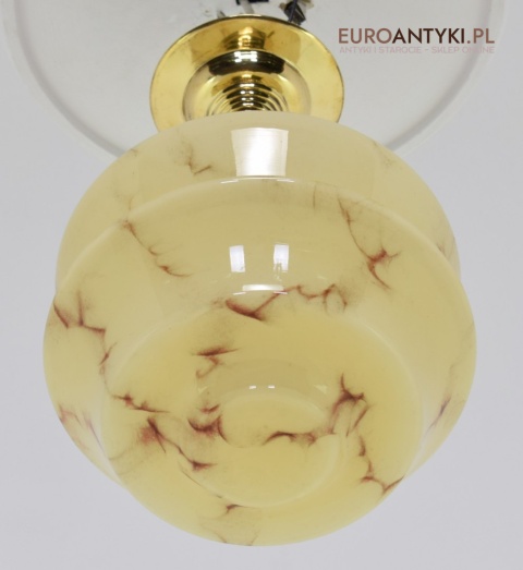 Oświetlenie Art Deco lampa sufitowa marmurkowe szkło. Retro lampy do domu.