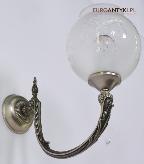 srebrny kinkiet stylowy