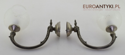 srebrne stylowe kinkiety