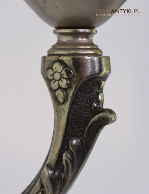 XL duże srebrne kinkiety z kloszami. Lampy łazienkowe na ścianę retro stylowe oświetlenie