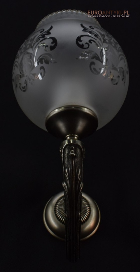 XL duże srebrne kinkiety z kloszami. Lampy łazienkowe na ścianę retro stylowe oświetlenie