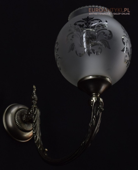 XL duże srebrne kinkiety z kloszami. Lampy łazienkowe na ścianę retro stylowe oświetlenie