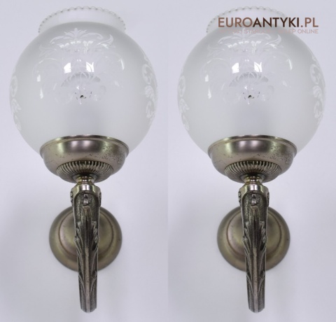 Srebrne kinkiety salonowe lampy ścienne do łazienki ganku holu oświetlenie retro