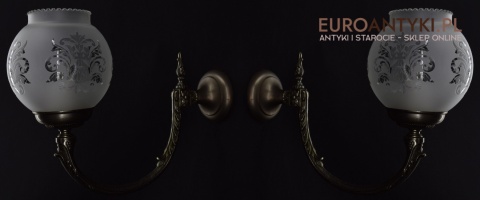 Srebrne kinkiety salonowe lampy ścienne do łazienki ganku holu oświetlenie retro