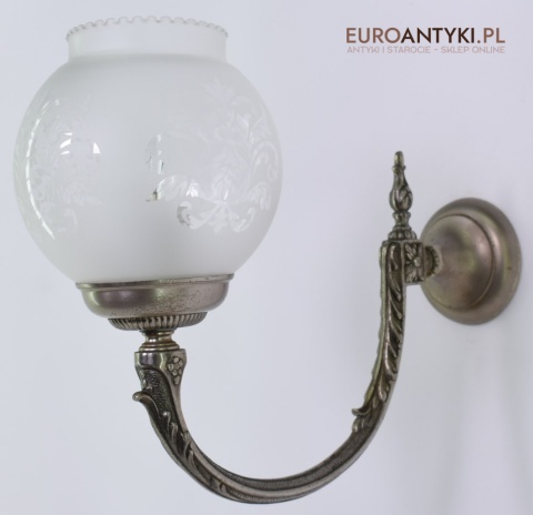 Srebrne kinkiety salonowe lampy ścienne do łazienki ganku holu oświetlenie retro