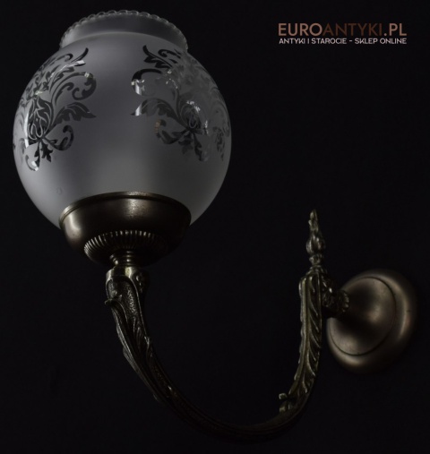 Srebrne kinkiety salonowe lampy ścienne do łazienki ganku holu oświetlenie retro