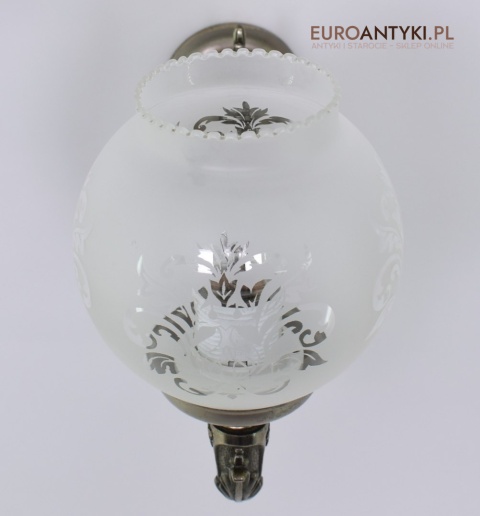 Srebrne kinkiety salonowe lampy ścienne do łazienki ganku holu oświetlenie retro