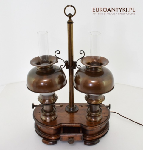 zabytkowa lampa biblioteczna